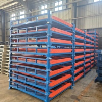 Étagère empilable robuste Manurack avec cadres latéraux amovibles, étagère de stockage industrielle en acier pour entrepôt, stockage de rouleaux de tissu