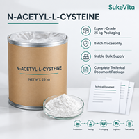 Poudre de N-acétyl-L-cystéine de haute pureté, matière première NAC pure, antioxydant en vrac, précurseur de qualité alimentaire, en stock