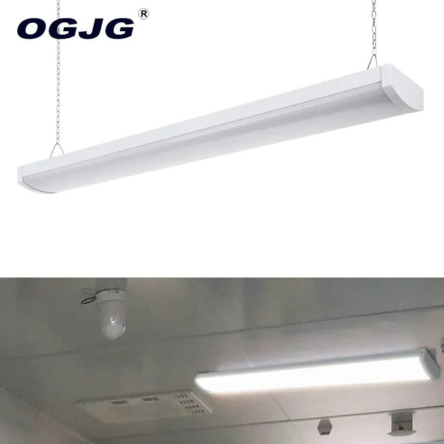 80W 100W 120W High Lumens 4ft Office Led Light Wraparound Linear High Bay Lighting Fixture