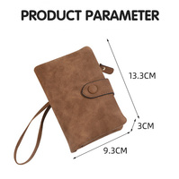Dompet Kulit PU Hushanqi dengan Kantong Koin, Dompet Wanita Lembut, Dompet Kartu Kredit Multi-slot, Kantong Uang