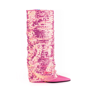 <span class=keywords><strong>Bottes</strong></span> à talons compensés à paillettes colorées pour femmes, <span class=keywords><strong>bottes</strong></span> à talons hauts compensés, à la mode, rose, collection <span class=keywords><strong>2023</strong></span> - Product Image 2