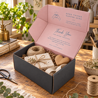 Boîte d'expédition personnalisée avec logo OEM, pliable, auto-scellante, résistante aux déchirures, recyclable, de qualité supérieure, pour cadeaux faits main