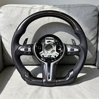 Volant sport à fond plat en véritable fibre de carbone adapté aux BMW Série 1 2 3 5 F10 F20 F30 F32 F36 F80 F82 M3 M4 M5