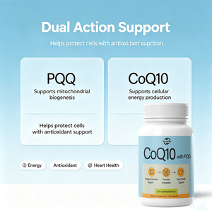 Fabricante de Suplementos para la Salud del Corazón y Antioxidantes, Cápsulas de CoQ10 con PQQ, Marca Privada OEM ODM - Product Image 3