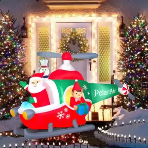 kerstmis weihnachten deko natale 2023充气人物圣诞老人飞机庭院家居装饰
