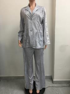 Herfst en winter lange mouwen revers gestreepte splicing dames casual pak <span class=keywords><strong>2</strong></span>-delig set - Product Image 6