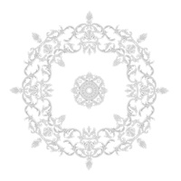 La dernière vente chaude de plafond en polyuréthane de style européen rose médaillon de plafond sculpté en PU pour la décoration prix d'usine