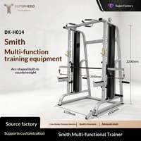 Machine Smith multifonctionnelle professionnelle en acier pour salle de sport – Banc de musculation, rack à squats, lat pulldown, cage de puissance professionnelle