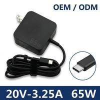 Chargeur pour ordinateur portable USB Type-C 65W 20V 3.25A PD 3.0, adaptateur secteur à charge rapide pour ASUS ZenBook VivoBook Chromebook