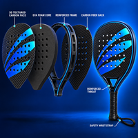 Raquette de padel de qualité supérieure, design professionnel personnalisé, logo personnalisable, matériau en fibre de carbone 3K, raquettes de pickleball