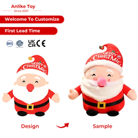 Ensemble de jouets en peluche personnalisés Père Noël, poupée en peluche, jouet doux, coussin en peluche, vente en gros pour cadeau de fête de Noël