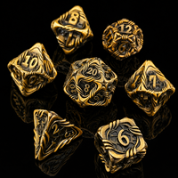 Ensemble de dés de jeu de rôle en métal argenté taché de sang, motif grimpant, 1 pièce, couleur personnalisée, écologique, fait main, à bords tranchants, polyédrique, pour jeux de table