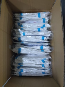 Combinaison de protection chimique à capuche à 3 panneaux, <span class=keywords><strong>sans</strong></span> <span class=keywords><strong>latex</strong></span>, certifiée CE, imperméable, respirante, antistatique, type 4 5 6, <span class=keywords><strong>taille</strong></span> XL - Product Image 5