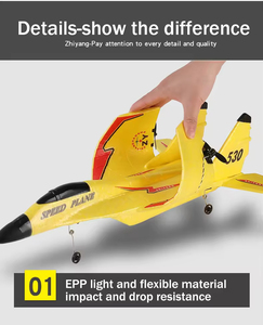 Avión Planeador Eléctrico de Espuma EPP con Control Remoto de 2.4G ZHIYANG-ZY-530ProX, con Luz Nocturna LED para Vuelos al Aire Libre - Product Image 3