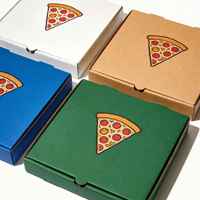 Boîte à pizza pliante en carton ondulé à trois compartiments