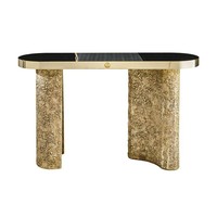 Nouvelle table console d'entrée de luxe au design italien avec laiton italien importé, pièce de porche de luxe en pierre pour