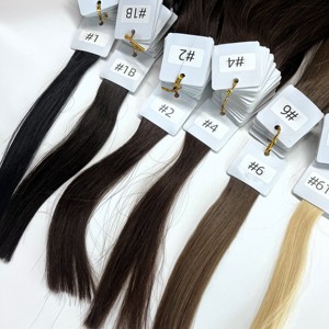 Extensiones de <span class=keywords><strong>Cabello</strong></span> Humano 100% Real, Aspecto Natural, Suave y Duradero, en Negro, Rubio y Castaño <span class=keywords><strong>Oscuro</strong></span> - Product Image 1