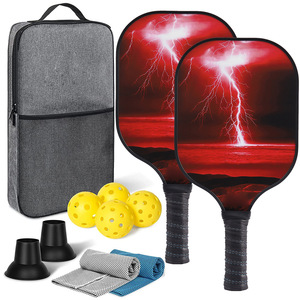Palas de Pickleball con Diseño Lightning, Fibra de Carbono Mate, Antideslizantes, Set Deportivo para Exteriores con Pelotas y Bolsa de Transporte - Product Image 4