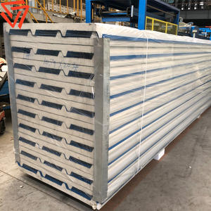 양면 알루미늄 아연 도금 강철 단열 트라페조이드형 PU 샌드위치 지붕 패널 - Product Image 6