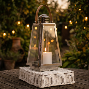 Farol de Metal de acero inoxidable para jardín y farolillos de la India Acme Exports | Acero inoxidable de alta calidad para interiores - Product Image 1