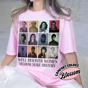 T-Shirt da Donna Blossom a Maniche Corte con Stampa Femminista, 100% Cotone Jersey, Vestibilità Regolare, per Tutte le Stagioni, Abbigliamento Casual - Product Image 3
