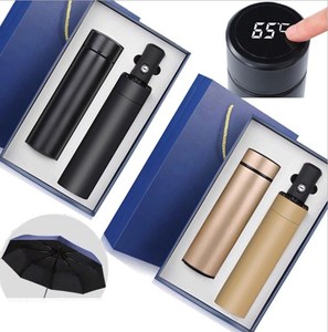 Gourde isotherme en acier inoxydable avec affichage de la température, tasse, bouteille, thermos et <span class=keywords><strong>parapluie</strong></span> pliant – Nouveauté 2026 avec personnalisation client - Product Image 2