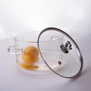 หม้อทำจากแก้วเกรดมืออาชีพพร้อมฝาปิดสั่งซื้อจำนวนมากสำหรับการจัดหาโรงแรมและของขวัญ - Product Image 1