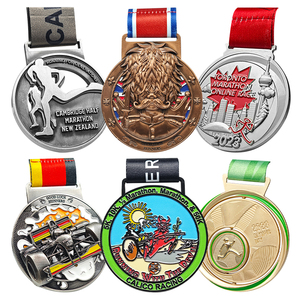 ริบบิ้น มาราธอน ฟุตบอล โลโก้กีฬา วิ่ง พิคเคิลบอล เทควันโด ฟุตบอล ทอง ว่ายน้ำ คาราเต้ โลหะผสมสังกะสี กีฬา ของที่ระลึกโบราณ ของเลียนแบบโบราณ - Product Image 2