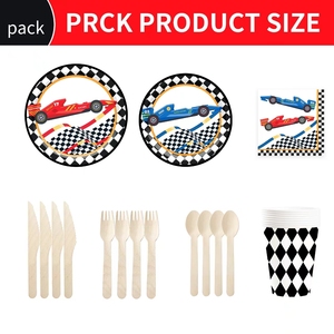 Artículos para Fiestas de Carreras DAMAI, Artículos para Fiestas de Autos de Carrera, Vajilla con Temática Deportiva para Niños, Cumpleaños, Baby Shower - Product Image 4