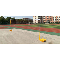 Poteau de filet de badminton lesté professionnel pour entraînement et compétition, avec base en acier durable, pour équipement de gymnase