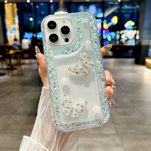 เคสโทรศัพท์แฟชั่นรูปผีเสื้อสามมิติติดเพชรฝาครอบด้านหลังกันกระแทก S24 <span class=keywords><strong>S23</strong></span> <span class=keywords><strong>iPhone</strong></span> 17Air Samsung - Product Image 5