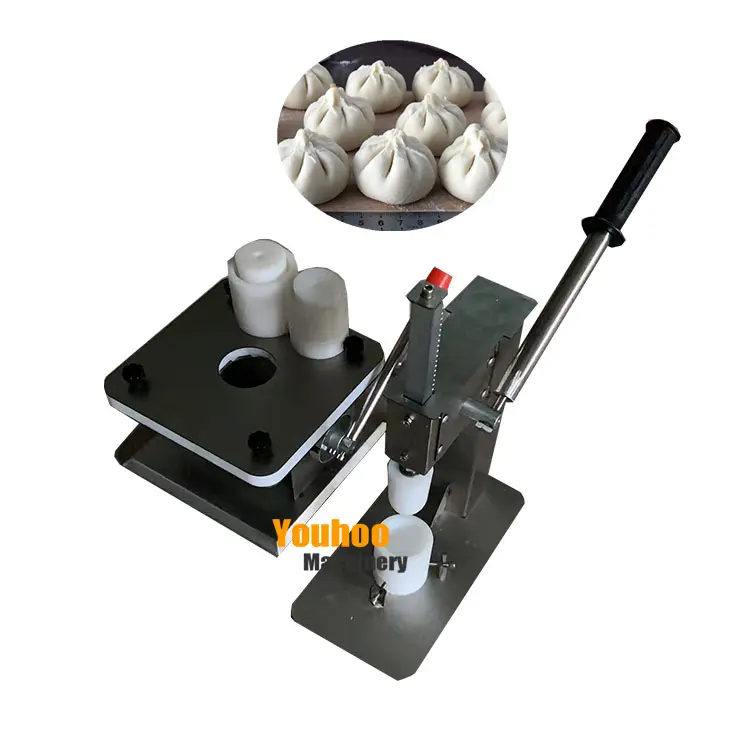 Handleiding Baozi Momo Gestoomde Gevuld Broodje Brood Forming Machine Broodje Deeg Druk Maker