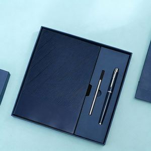 Custom Logo Luxury Soft PU Leather A5 <b>Notebook</b> Journal Gift <b>Set</b> with Pen Refill Personalised Leather <b>Notebook</b> with Pen Gift <b>Set</b> - Product Image 6