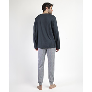 Admas Người Đàn Ông Cổ Điển Của Quần Áo Ngủ Cổ Điển Pijama Với Dài Tay Áo Harris Tweed Vải - Product Image 2