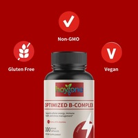 Cápsulas de Complejo B Optimizadas de Marca Privada OEM, 8 Formas con Metilfolato, Metil B12, Biotina y Colina para Apoyo Energético y de Bienestar