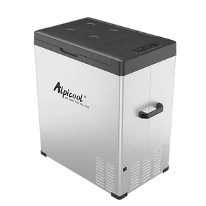 C75 Alpicool 휴대용 자동차 압축기 냉장고 캠핑 냉동고 냉장고 12v 이중 사용 전기 쿨러 박스 냉장고 야외