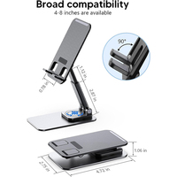 Support de téléphone portable double pliable et portable à prix raisonnable pour bureau