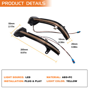 Pour BMW F10 F11 F07 F06 F12 F13 5 6 7 Série LED Ambre Miroir Dynamique Clignotants Lumières Nouveau Indicateur Séquentiel <span class=keywords><strong>Clignotant</strong></span> Lampes - Product Image 5