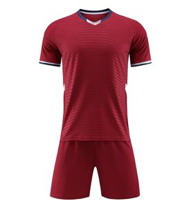 Maglia da Calcio da Uomo a Maniche Corte Traspirante ad Asciugatura Rapida con Logo Personalizzato, Maglietta da Calcio Estiva per Allenamento, Uniforme di Squadra, <span class=keywords><strong>Top</strong></span> OEM - Product Image 2