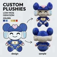 Peluches personnalisées avec logo, porte-clés anime, jouet en peluche, poupée en tissu de coton pour anniversaire
