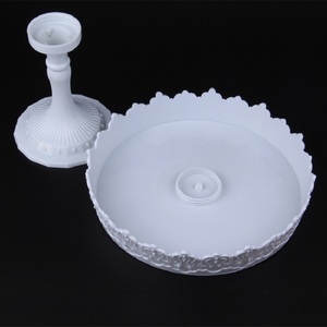 Stile europeo bianco di alta qualità in plastica con bordo in pizzo Retro giradischi per festa di nozze vassoio da portata Dessert - Product Image 2