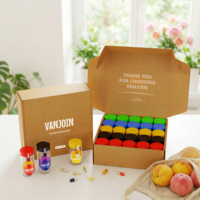 Boîte d'emballage de vitamines en matériaux recyclés sur mesure avec fermeture magnétique pour cadeau, artisanat, pilules de vitamines, compléments alimentaires, boîte en papier