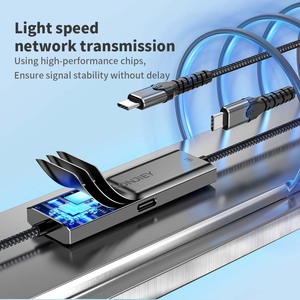 USB C Ethernet <span class=keywords><strong>สาย</strong></span>เคเบิล USB C RJ45 LAN อแดปเตอร์เครือข่าย1000 mbps/ 2.5G ชาร์จเร็วสำหรับแล็ปท็อปแท็บเล็ตเดสก์ท็อป100W PD - Product Image 4