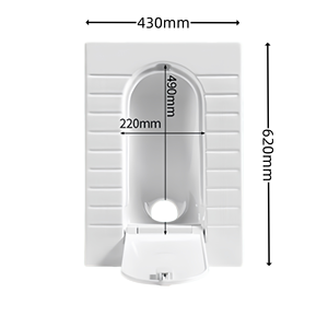 Cubierta de cerámica para inodoro de estilo asiático moderno, tipo de bandeja para uso en el baño doméstico, estilo Orissa - Product Image 3