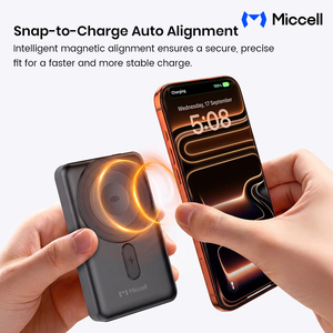 Banco de Energía Magnético Miccell de 10000 mAh con Cables USB-C Integrados, Carga Rápida de 22.5 W, <span class=keywords><strong>Cargador</strong></span> Portátil <span class=keywords><strong>para</strong></span> iPhone, Ideal <span class=keywords><strong>para</strong></span> Viajes - Product Image 3