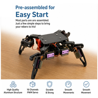 Kit de Robot Araña Cuadrúpedo Biónico Zetok SR01 - Kit de Aprendizaje de Programación y Codificación STEM para Ensamblaje con Control ESP8266, Edad 8+