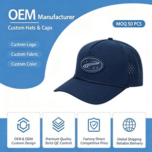 5 Panel <b>Waterproof</b> Nylon <b>Hats</b> with Custom logo Unstructured Flat Embroidery Snapback Caps - Product Image 1