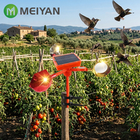 Répulsif d'Oiseaux Solaire et Éolien MEIYAN, Réflexion à 360 Degrés, Résistant aux UV, Dissuasion Ultrasonique pour Ferme, Verger, Champ de Tomates