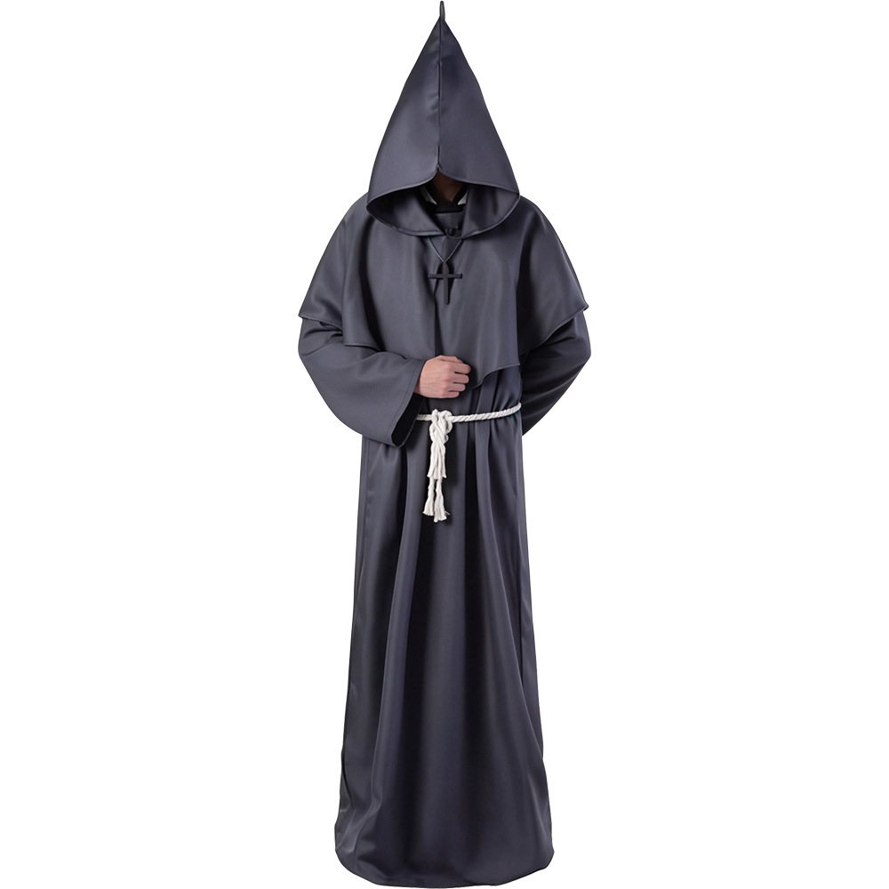 Robes de moine/prêtre médiéval - gris