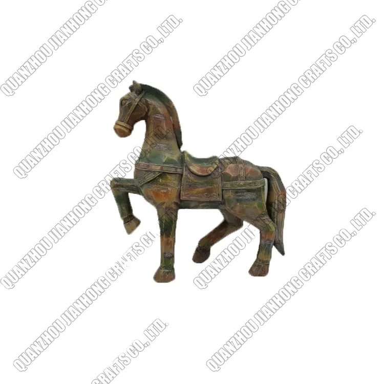 Best Selling Brass Fitted Horse Figure Antique Designed Hand Crafted Home Decor Furniture for Living Room Drawing Room